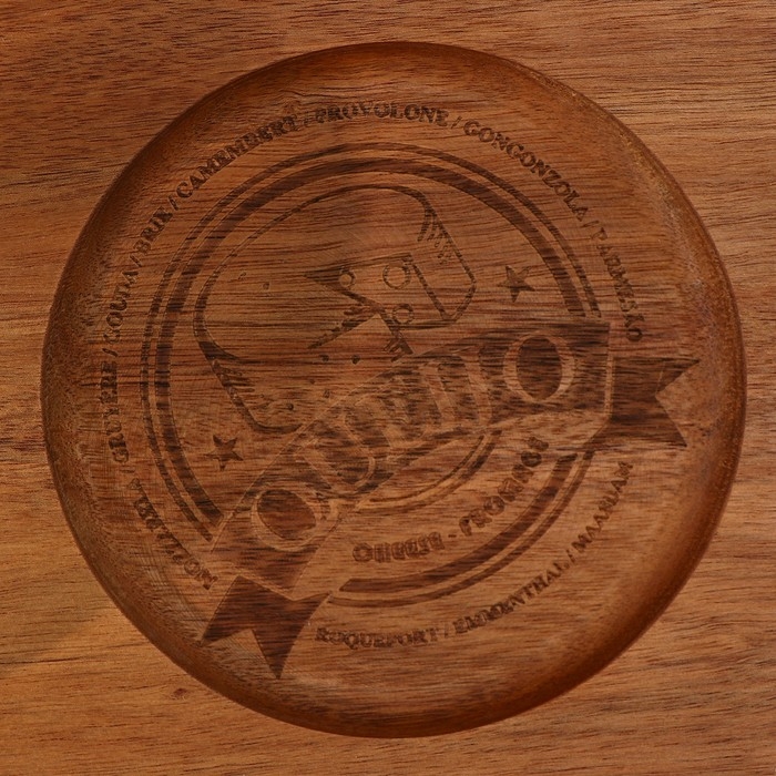 Блюдо для подачи с двумя крышками, 34&times;20&times;12 см, акация