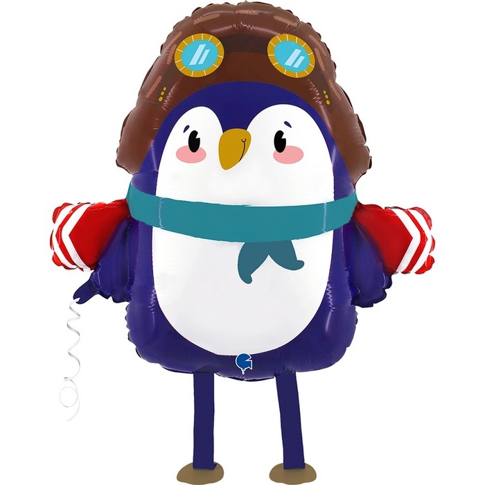 Шар фольгированный 36 Шар фольгированный 36" «Пингвинёнок Лётчик», ходячая фигура