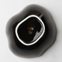 Салатник керамический неровный край &laquo;Синяя&raquo;, 600 мл, 17 см, цвет синий