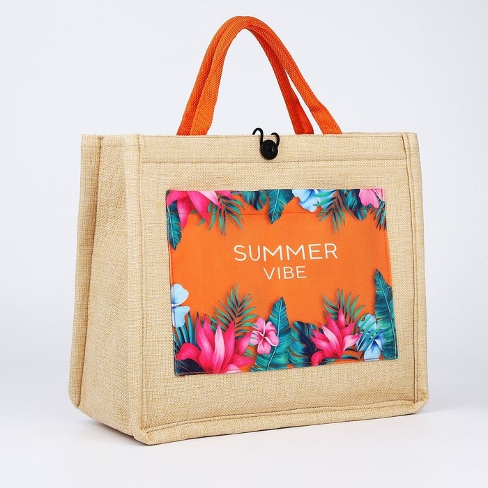 Сумка женская пляжная &laquo;Летний вайб&raquo;, 35х30х14 см