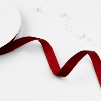 Лента бархатная, 15 мм, 18 &plusmn; 1 м, цвет бордовый №43