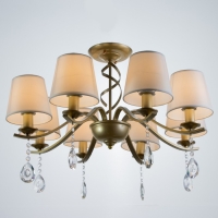 Люстра "Сапфира" 8хЕ14 40т шампанское золото 72х72х40 см Люстра "Сапфира" 8хЕ14 40т шампанское золото 72х72х40 см