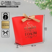 Пакет подарочный новогодний &laquo;Новогодние праздники&raquo;, 19 х 20 х 9 см, Новый год