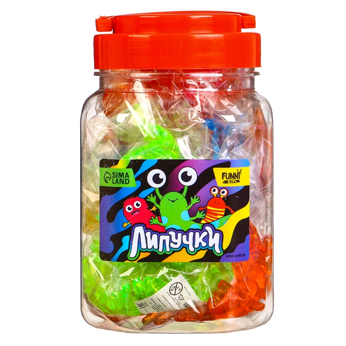 Липучка &laquo;Многоножки&raquo;, цвета МИКС, в банке