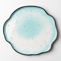 Тарелка керамическая неровный край &laquo;Синяя&raquo;, 27 см, цвет синий