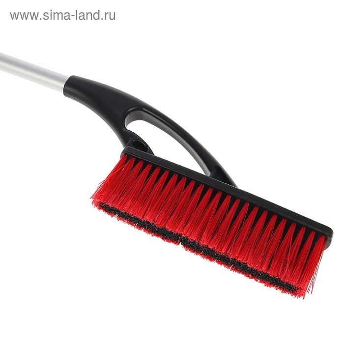 Щетка сметка, со скребком, мягкая ручка, распушенная щетина, AVS WB-6312, 73 cм