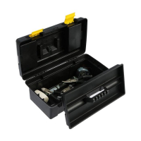 Ящик для инструмента ТУНДРА, 16", 410 х 210 х 185 мм, пластиковый, лоток, два органайзера Ящик для инструмента ТУНДРА, 16", 410 х 210 х 185 мм, пластиковый, лоток, два органайзера