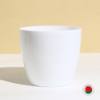 Горшок для цветов, d = 17 см, 2,7 л, пластик, белый