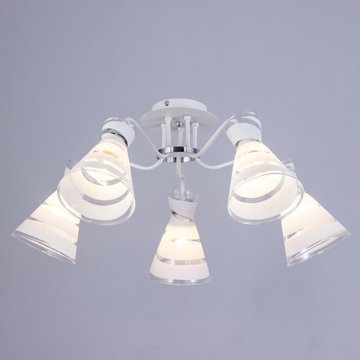 Люстра Люстра "Будущее" 5х60Вт Е27 Белый, хром 67х67х27,5