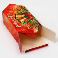 Подарочная коробка - конфета новогодняя складная &laquo;Новогодний Венок&raquo;, 14&times;22&times;8 см