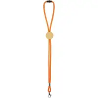 Шнурок для бейджа Tube Wood, оранжевый