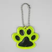 Светоотражающий элемент &laquo;Лапка&raquo;, двусторонний, 5,5 &times; 4,8 см, цвет жёлтый