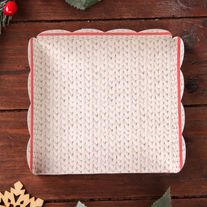 Коробка для печенья, &laquo;Новогодние игрушки&raquo;, 12&times;12&times;3, Новый год