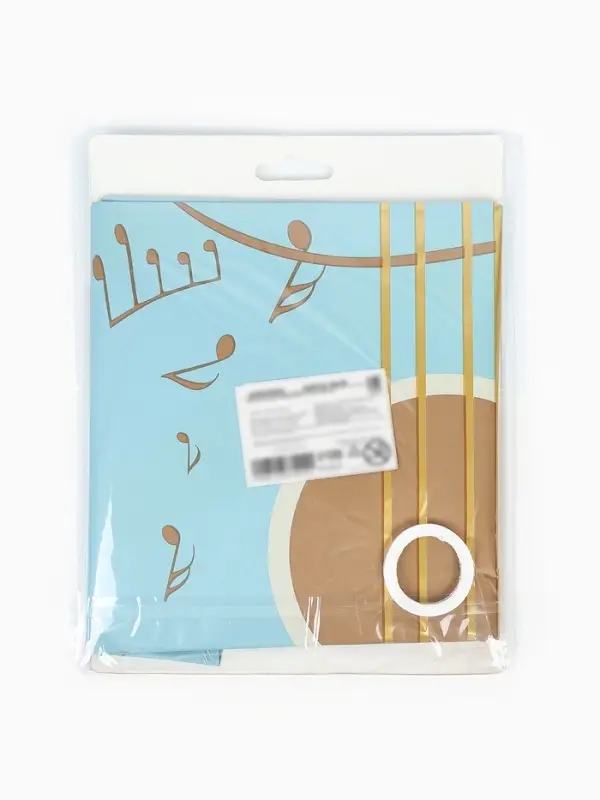 Воздушные шары "Голубая гитара" фольга, латекс, набор 12 штук