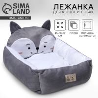 Лежанка с бортиком &laquo;Хаски&raquo; 45х38х22 см