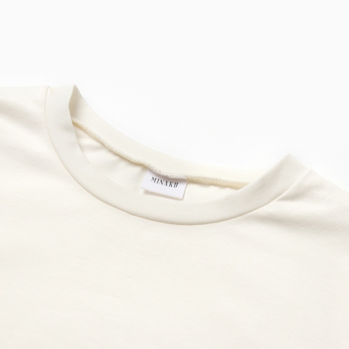 Лонгслив женский со сборкой MINAKU: Casual Collection цвет экрю, р-р 42