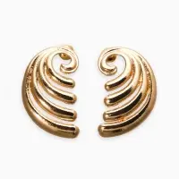 Серьги металл &laquo;Волна&raquo;, цвет золото