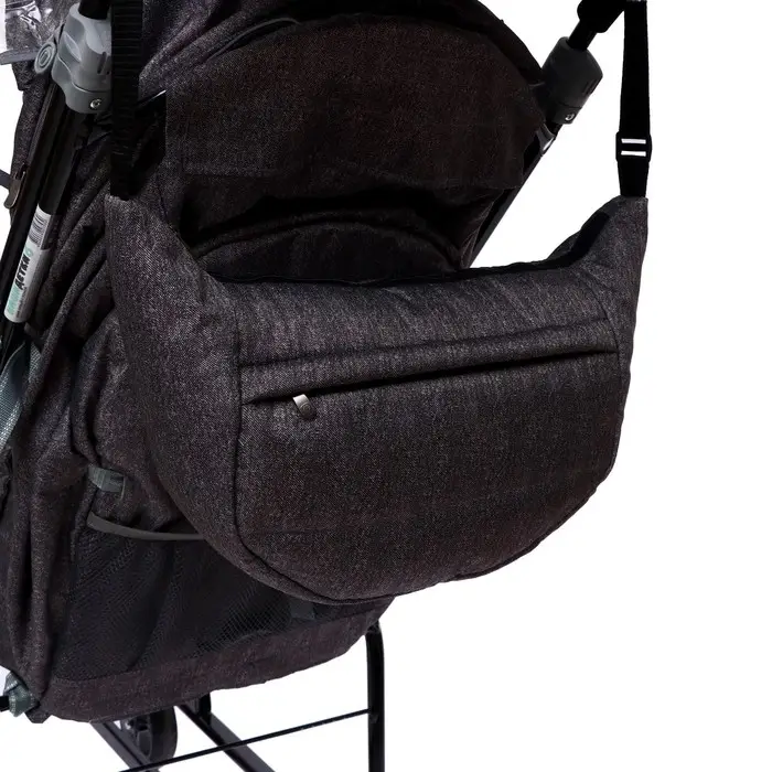 Санки - коляска &laquo;Наши детки 6&raquo;, чехол для ног, муфта, сумка, принт с ламой, серый