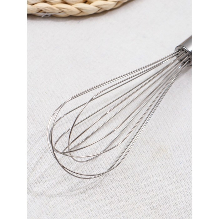 Набор венчиков для взбивания Доляна &laquo;Стандарт&raquo;, 3 шт: 30 см, 25 см, 21 см, цвет серебристый