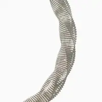 Чокер &laquo;Обруч&raquo; кручённый, цвет серебро