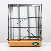 Клетка для грызунов "Пижон" №9, с 3-я этажами, без наполнения, 33 х 24 х 38 см, бежевая