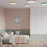 Часы настенные "Gelato", единорог, интерьерные, детские, плавный ход, d-33,5 см