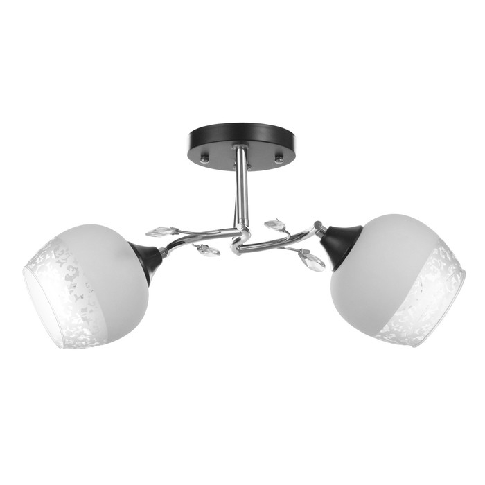 Люстра потолочная Зои 2хE27 40Вт Хром, черный Люстра потолочная Зои 2хE27 40Вт Хром, черный