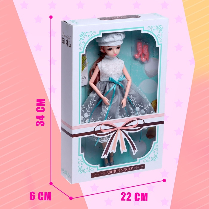 Кукла модная шарнирная &laquo;Мира&raquo; в платье
