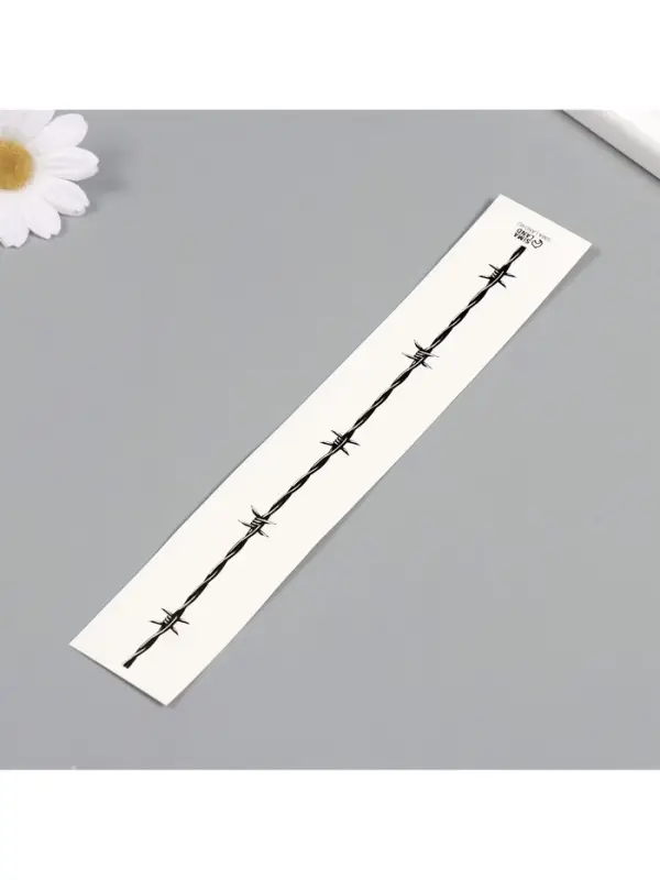 Переводная тату на тело чёрная &laquo;Браслет. Колючая проволока&raquo;, 20&times;3 см