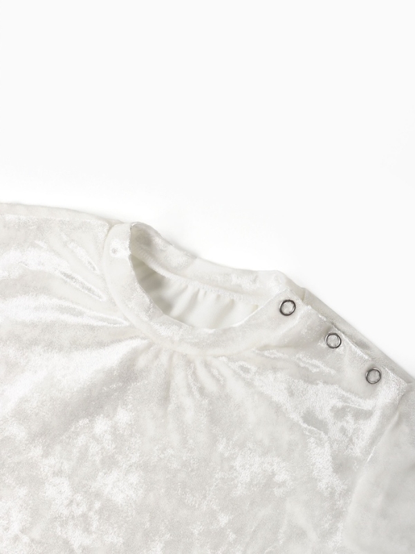 Костюм (шорты и футболка) Крошка Я "Бархат", р. 92-98 см, белый