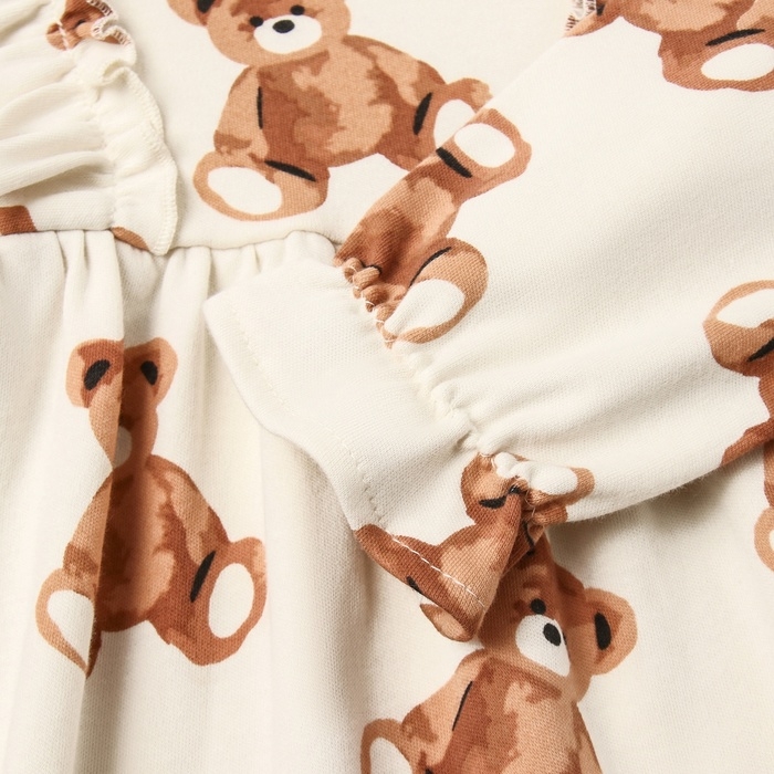 Платье детское с рюшами KAFTAN Платье детское с рюшами KAFTAN "Мишки" р.32 (110-116)