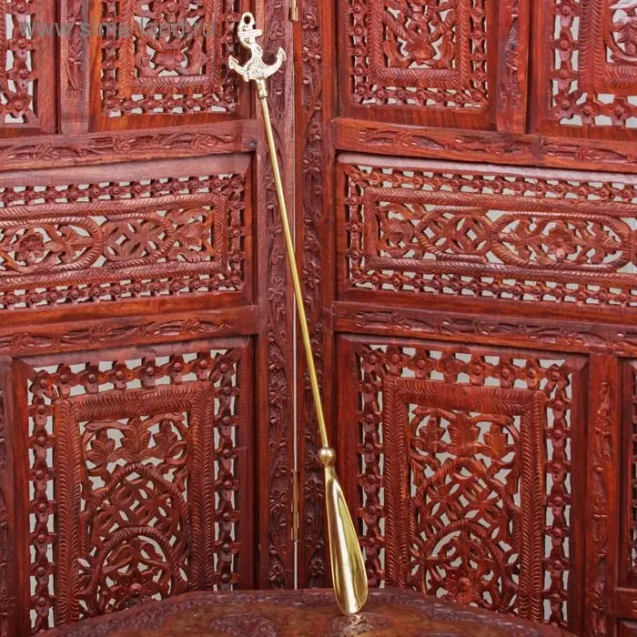 Ложка для обуви &laquo;Якорь с канатом&raquo;, 52&times;5.5&times;1 см, латунь