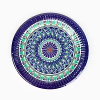 Тарелка одноразовая бумажная &laquo;Узбекская&raquo;, 18 см
