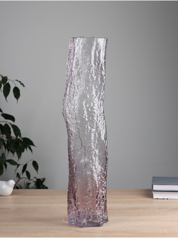 Ваза стекло напольная "Кимберли" 50х10,5 см, сиреневый