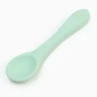 Тарелка детская на присоске и ложка, бирюзовый, Mum&Baby