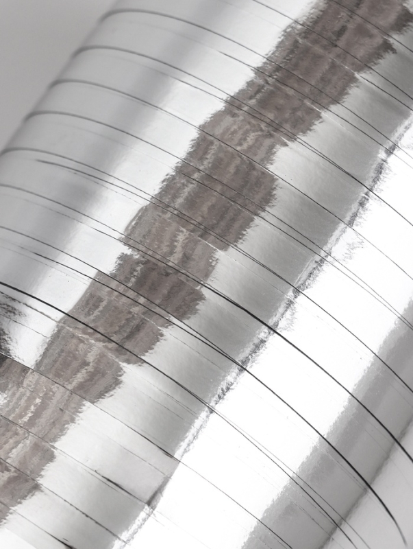 Лента пластик, серебро 0,5см, моток 500 ярдов