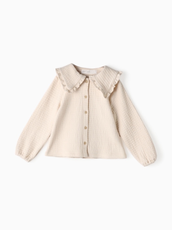 Рубашка для девочки KAFTAN р.32 (110-116 см), молочный