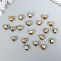 Пуговицы пластик для творчества на ножке "Гладкий шарик" золото набор 20 шт 1х1 см Пуговицы пластик для творчества на ножке "Гладкий шарик" золото набор 20 шт 1х1 см