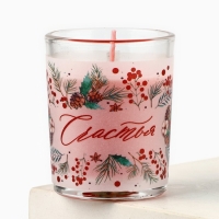 Новогодние свечи &laquo;Счастья&raquo;, набор 3 шт.