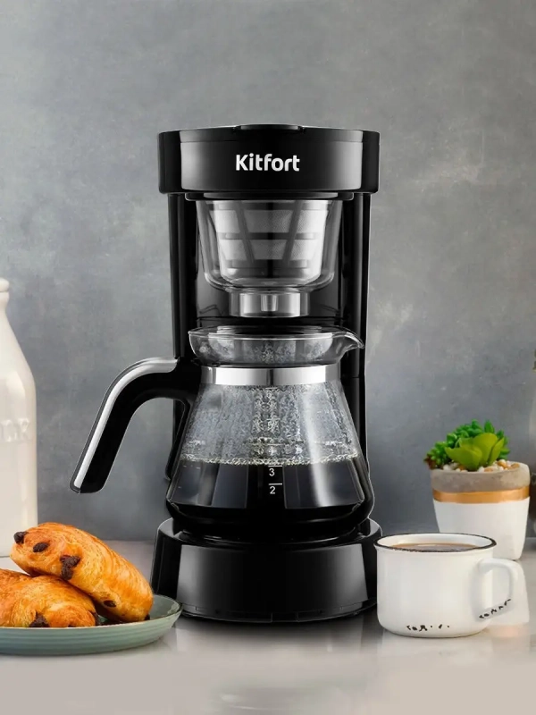 Кофеварка капельная электрическая КТ-759 - 700 Вт - 0.75 л