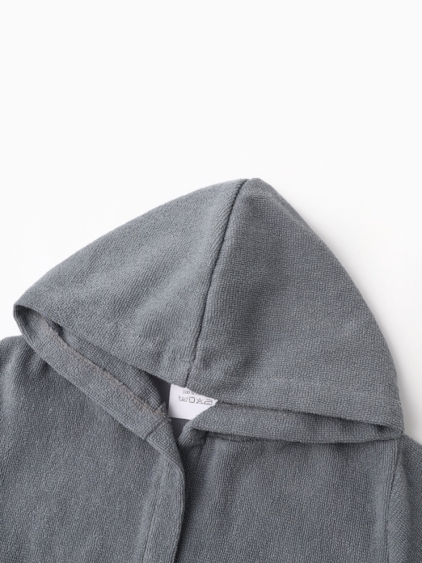 Халат детский Экономь и Я, цв. серый, р-р 32, 100% хл, 340 г/м2