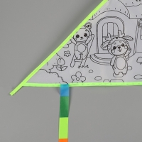 Funny toys Воздушный змей - раскраска, зверятки, 80 см Funny toys Воздушный змей - раскраска, зверятки, 80 см