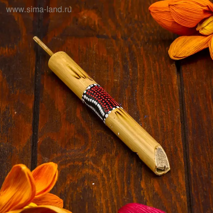 Сувенирный музыкальный инструмент &laquo;Свисток с узорами&raquo;, 15&times;1&times;1 см, МИКС