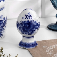 Сувенир &laquo;Яйцо на ножке&raquo;, гжель, 12,5 см