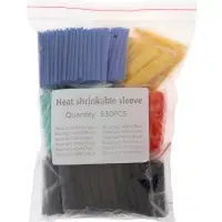 Термоусаживаемая трубка, 1.5/2/3/4/5/6/8/10 мм, набор 530 штук