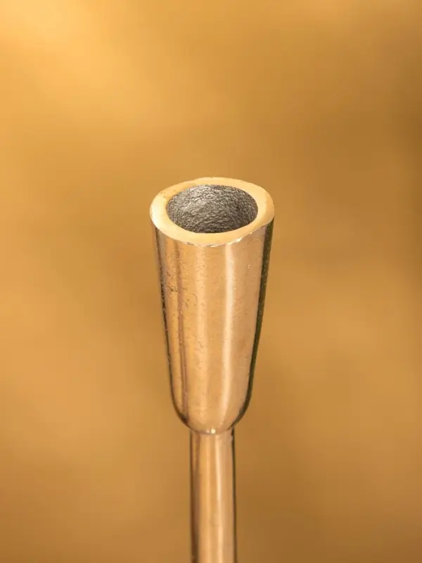 Подсвечник "Модэст" 9х9х27 см, алюминий, цв. серебро