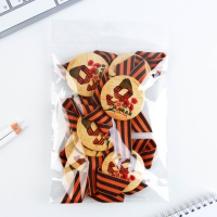 Значок закатной с георгиевской лентой на День Победы &laquo;9 мая&raquo;, d = 5,6 см