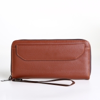 Портмоне-клатч мужской на молнии, цвет рыжий Портмоне-клатч мужской на молнии, цвет рыжий