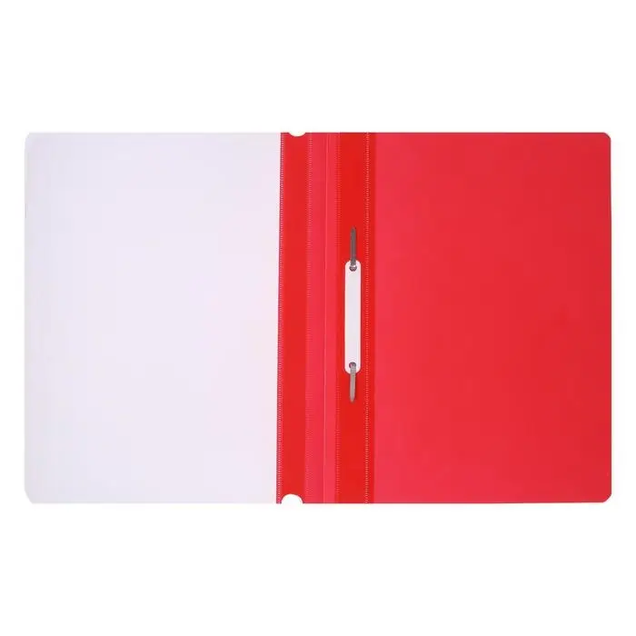 Папка-скоросшиватель Calligrata, А4, 120 мкм, красная, прозрачный верх