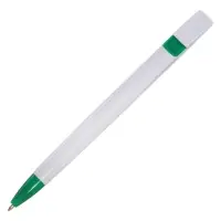 Ручка шариковая автоматическая Calligrata, 1.0 мм, клип 1&times;5 см, под логотип, корпус белый с зеленым, стержень синий